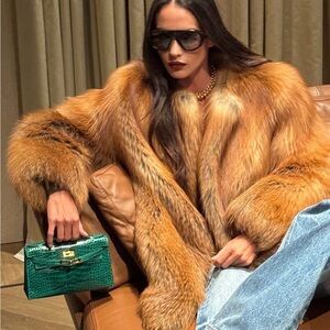 Genuine Vintage Red Fox Fur Coat